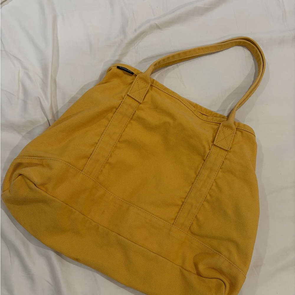 Land’s End 100% Cotton Yellow Tote Bag